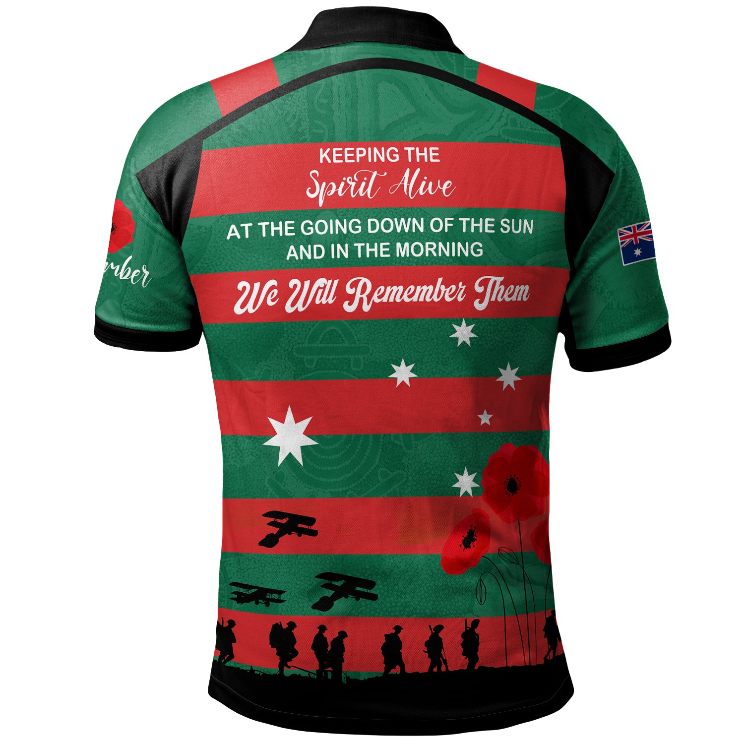australia-south-sydney-anzac-custom-polo-shirt-keeping-the-spirit-alive-polo-shirt