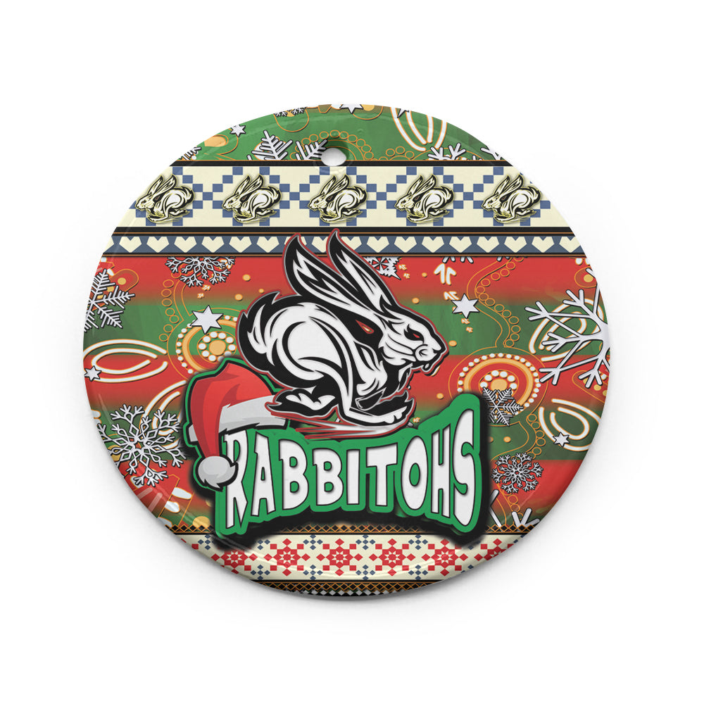 rabbitohs-rugby-christmas-ceramic-ornament-xmas-rabbitohs-christmas-balls-snowflake-with-aboriginal-patterns
