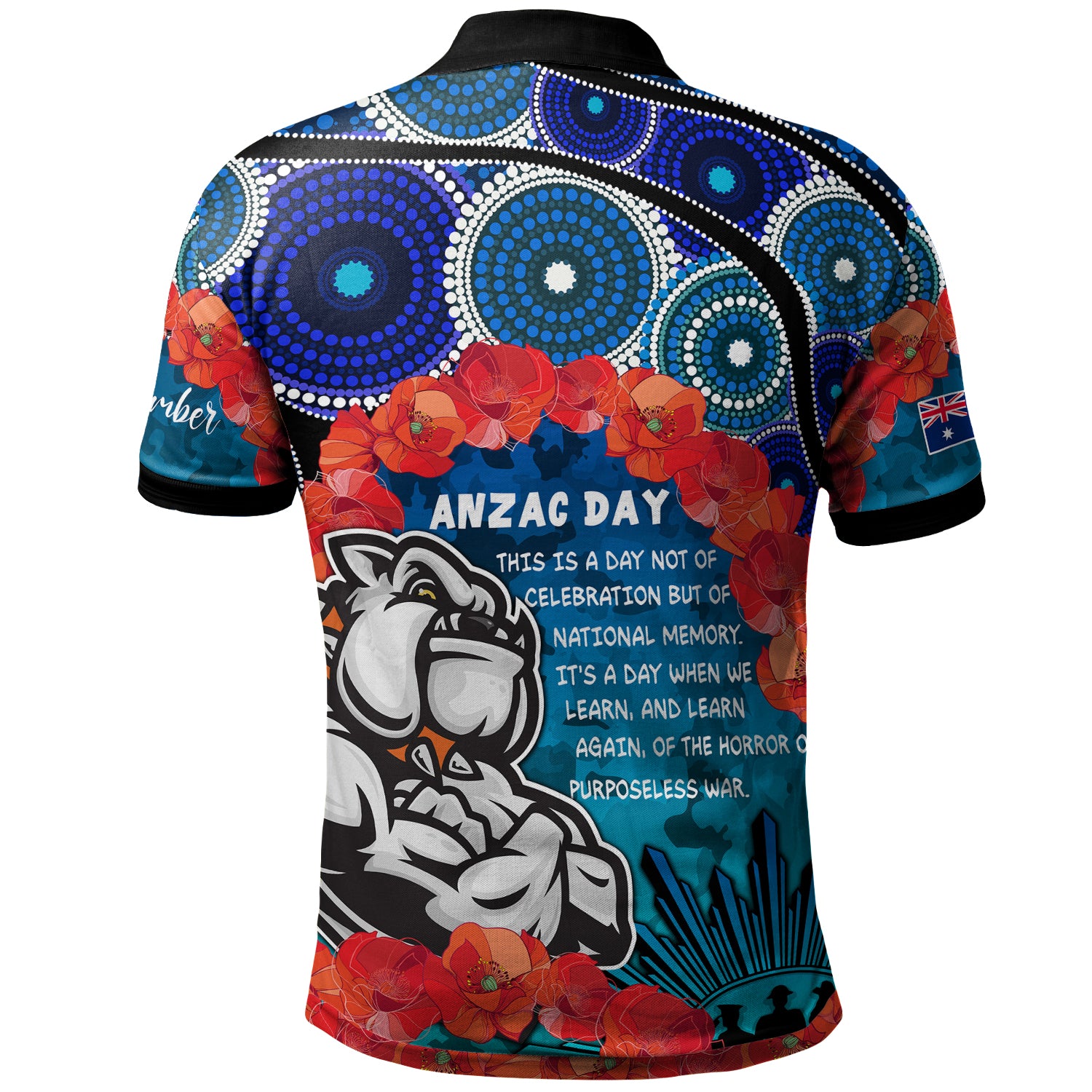 canterbury-bankstown-anzac-custom-polo-shirt-aussie-anzac-bulldog-polo-shirt