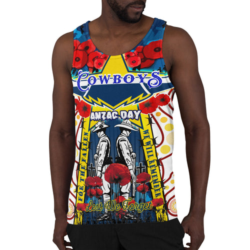 cowboys-anzac-day-watercolour-rugby-men-tank-top-custom-remembrance-cowboys-with-poppy-flower