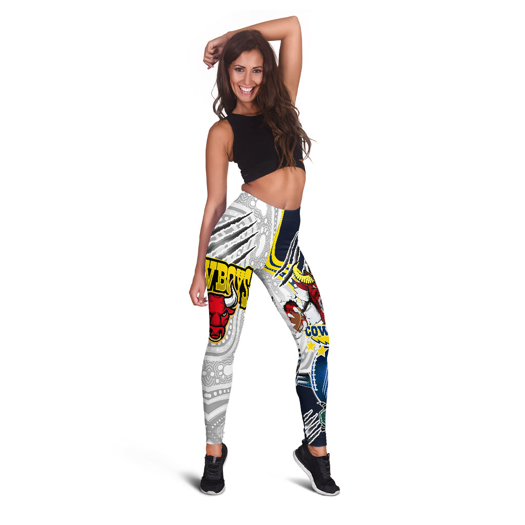 cowboys-rugby-leggings-indigenous-queensland-super-cows-with-sea-turtle-scratch-style-leggings