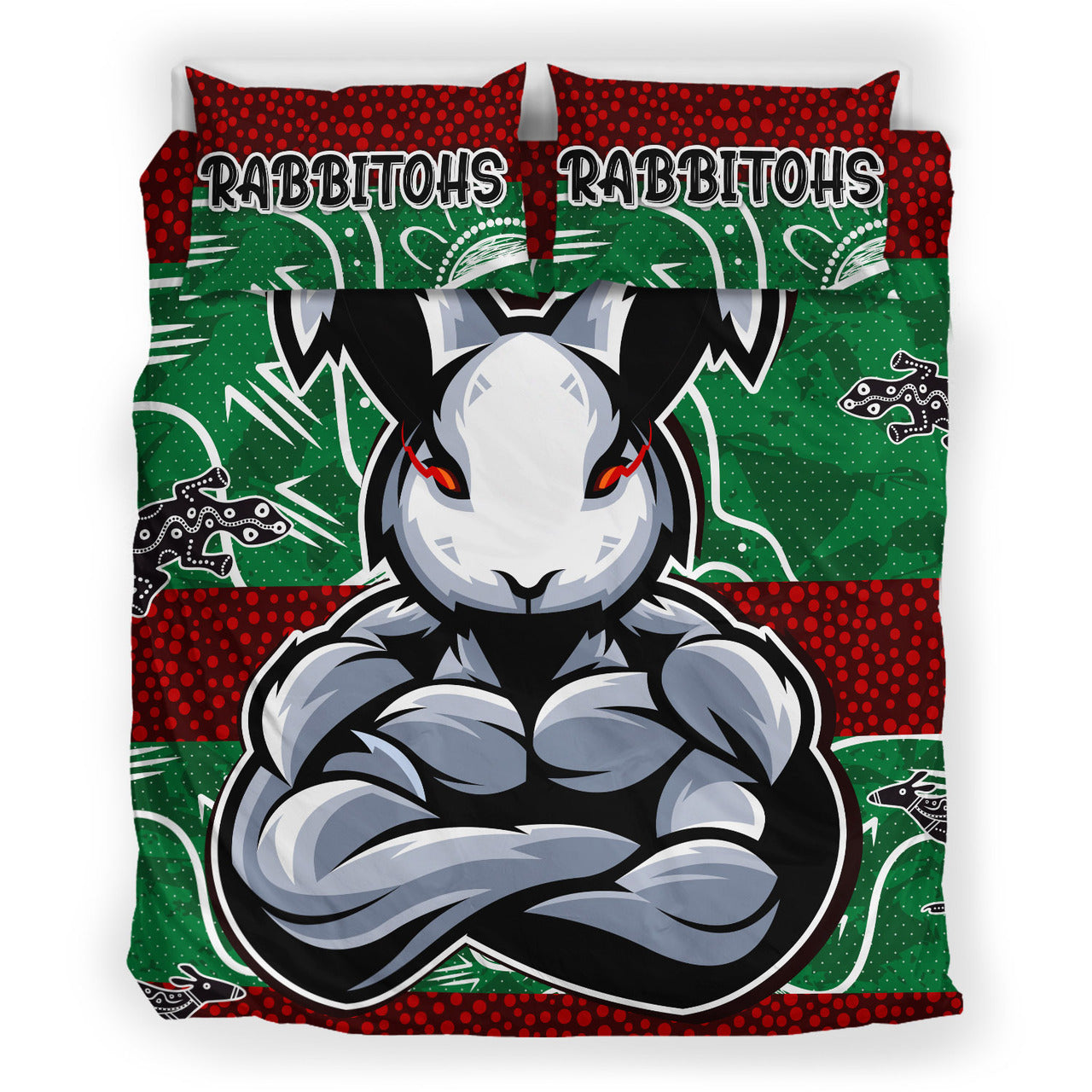 rabbitohs-bedding-set-custom-indigenous-super-rabbitohs-bedding-set