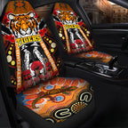 tigers-rugby-anzac-day-watercolour-car-seat-cover-custom-remembrance-west-tigers-with-poppy-flower