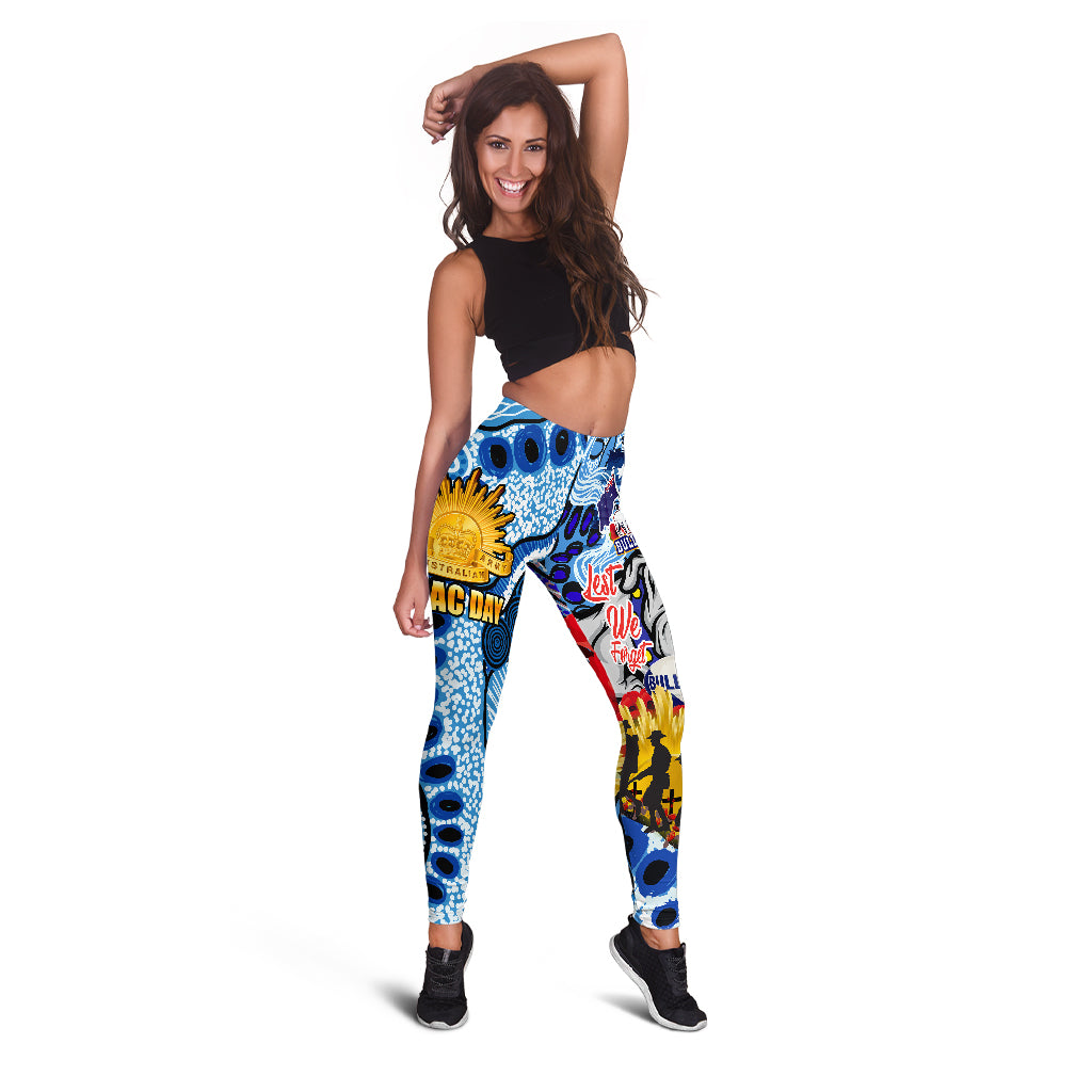 bulldogs-rugby-australia-and-nz-anzac-day-leggings-lest-we-forget-bulldogs-with-rugby-ball-and-aboriginal-patterns-leggings
