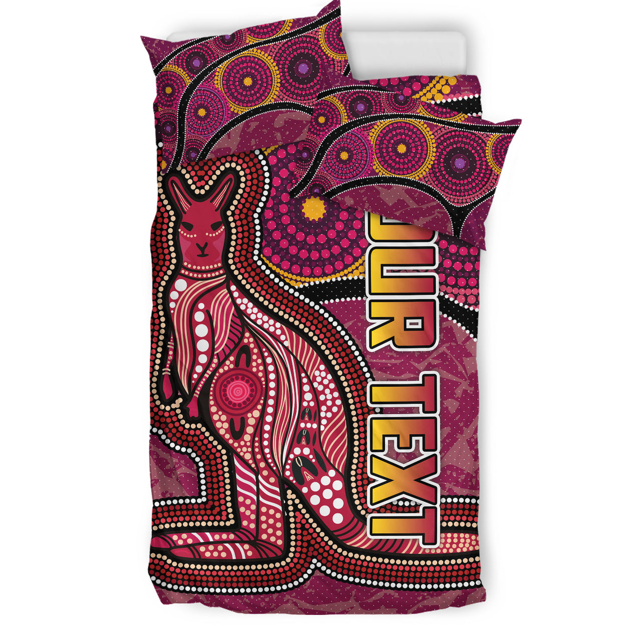 maroons-rugby-bedding-set-custom-maroons-kangaroo-bedding-set