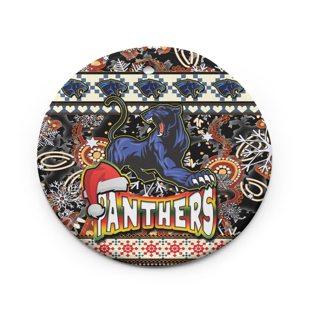 panthers-rugby-christmas-ceramic-ornament-xmas-panthers-christmas-balls-snowflake-with-aboriginal-patterns