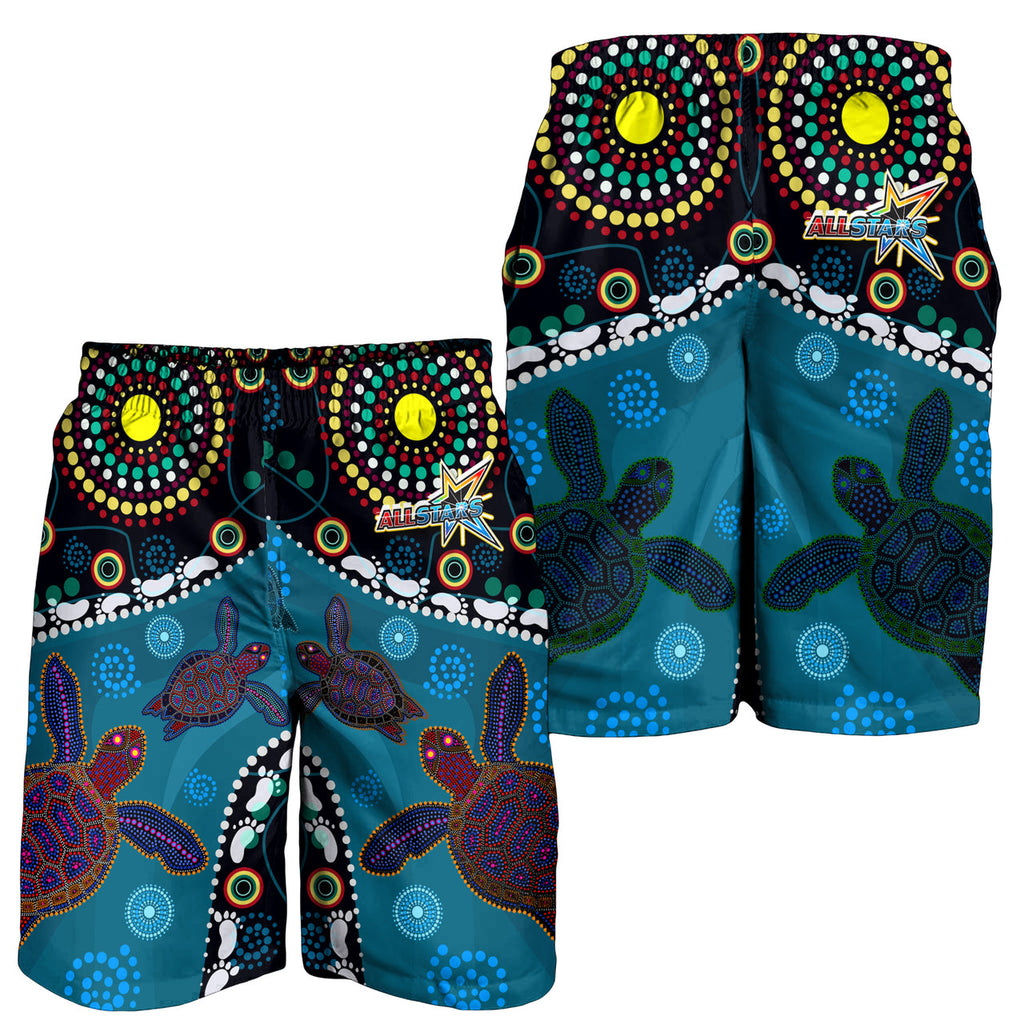 indigenous-all-stars-rugby-custom-men-short-dreamtime-turtle-with-aboriginal-and-torres-strait-islanders-flag