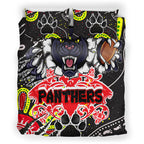 panthers-rugby-aboriginal-bedding-set-indigenous-super-black-panthers-scratch-style