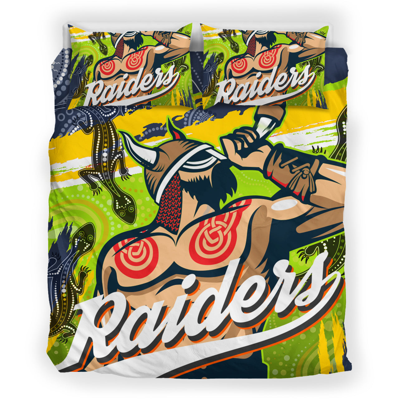 raiders-2022-custom-aboriginal-bedding-set-the-indigenous-viking-soul