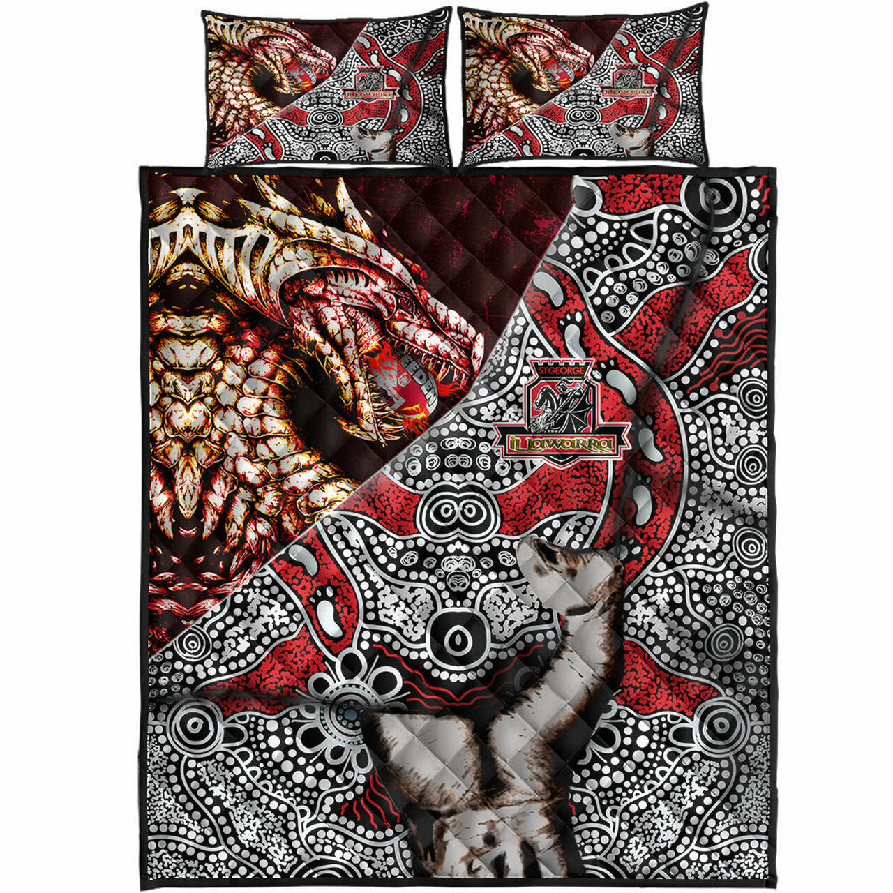 st-george-rugby-indigenous-custom-patronage-quilt-bed-set-st-george-illawarra-dragons-bloods-in-my-veins
