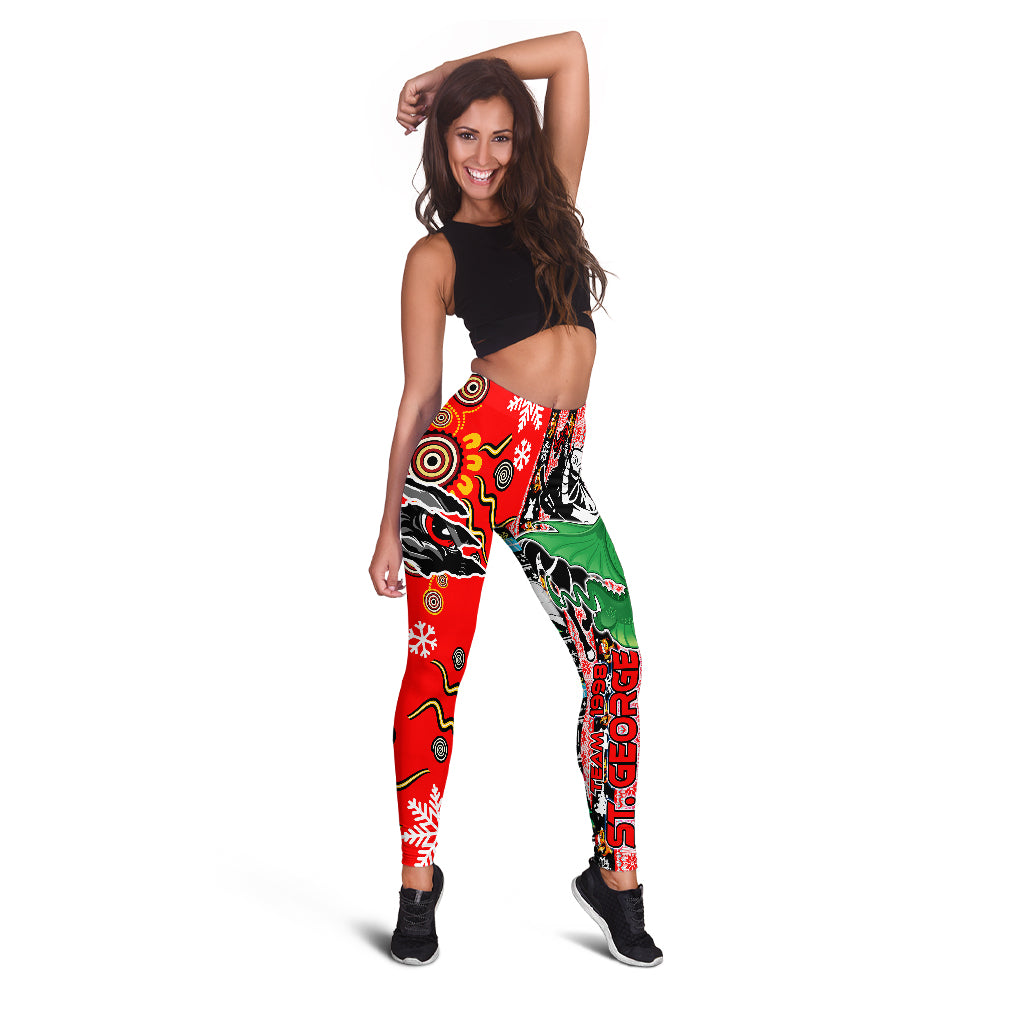 st-george-rugby-christmas-leggings-st-george-xmas-green-dragon-with-snowflakes-and-rugby-ball-leggings