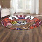 sea-eagles-rugby-round-rug-naidoc-week-eagle-aboriginal-dot-artwork-get-up-stand-up-show-up-aboriginal-culture-round-rug