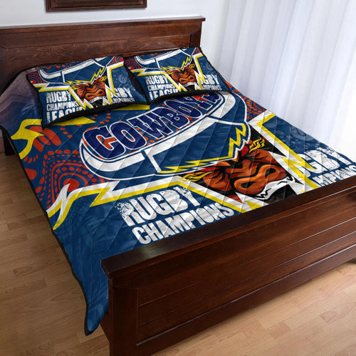 cowboys-aboriginal-rugby-custom-quilt-bed-set-super-queensland-cowboys