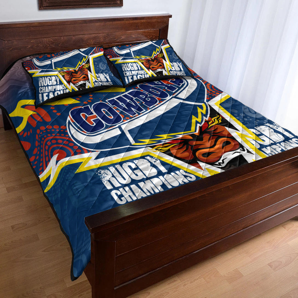 cowboys-aboriginal-rugby-custom-quilt-bed-set-super-queensland-cowboys