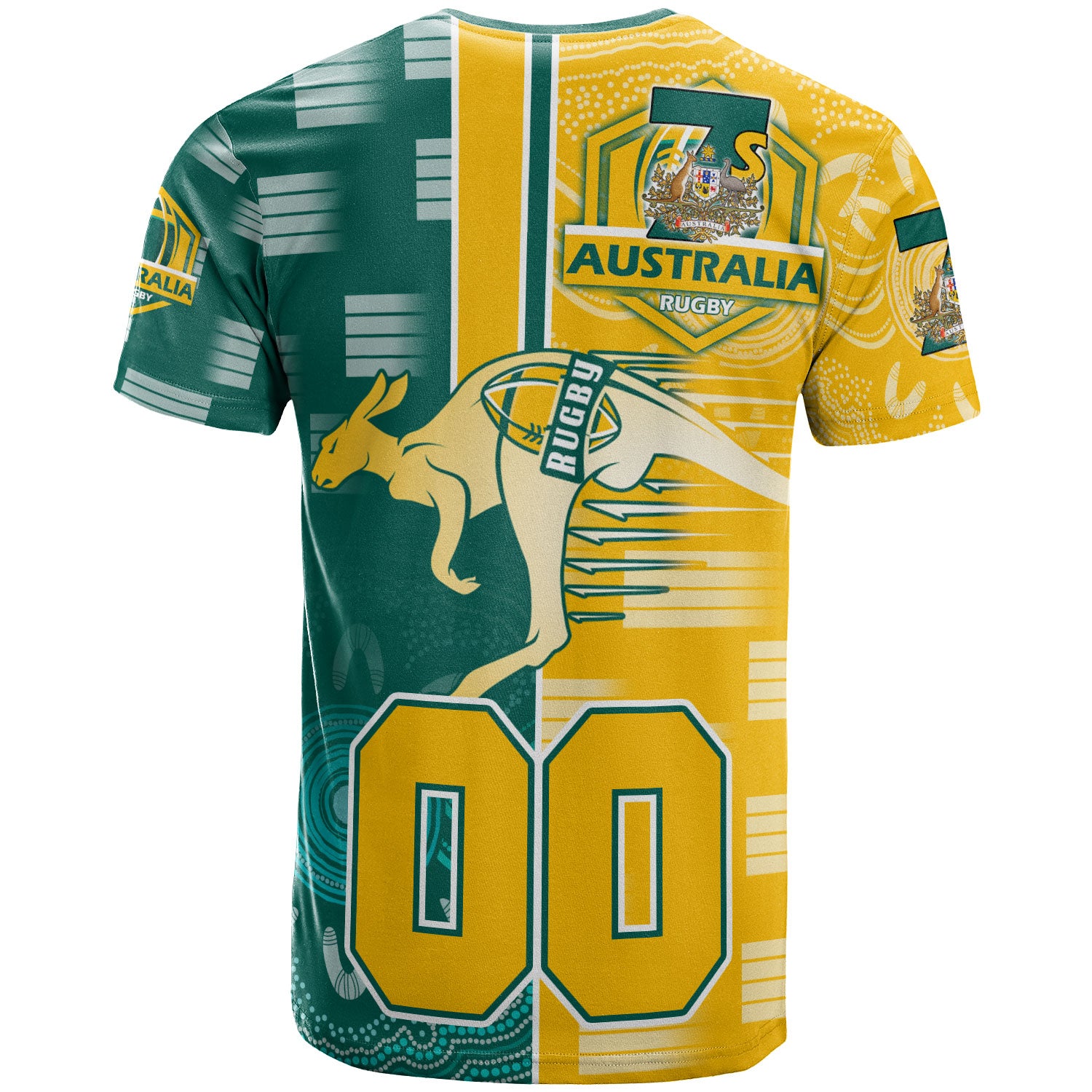 australian-rugby-sevens-mens-squad-t-shirt-custom-kangaroo-rugby-sport-aboriginal-patterns-t-shirt