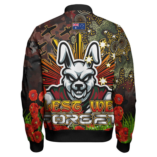 rabbitohs-rugby-bomber-jacket-anzac-souths-with-remembrance-poppy-and-indigenous-patterns-bomber-jacket