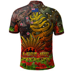 warriors-rugby-polo-shirt-custom-anzac-warriors-with-remembrance-poppy-and-indigenous-patterns-polo-shirt