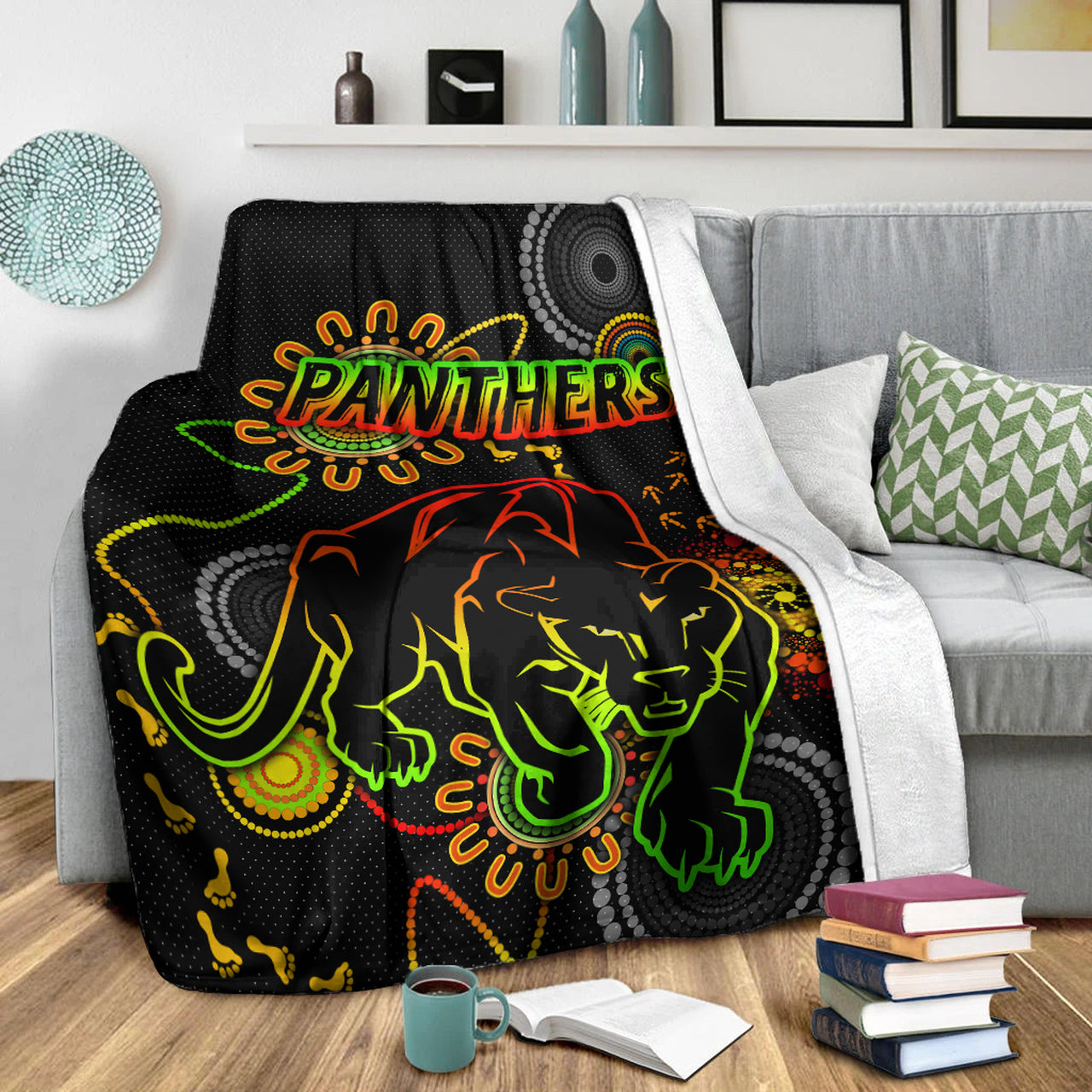 panthers-rugby-blanket-custom-indigenous-black-panthers-blanket