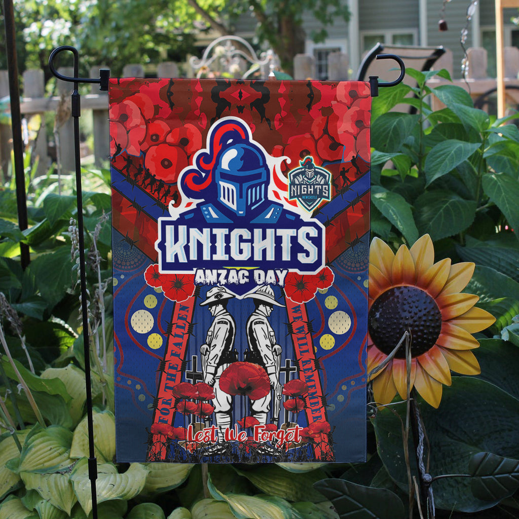 knights-rugby-anzac-watercolour-flag-custom-remembrance-indigenous-newcastle-knights-with-poppy-flower-flag
