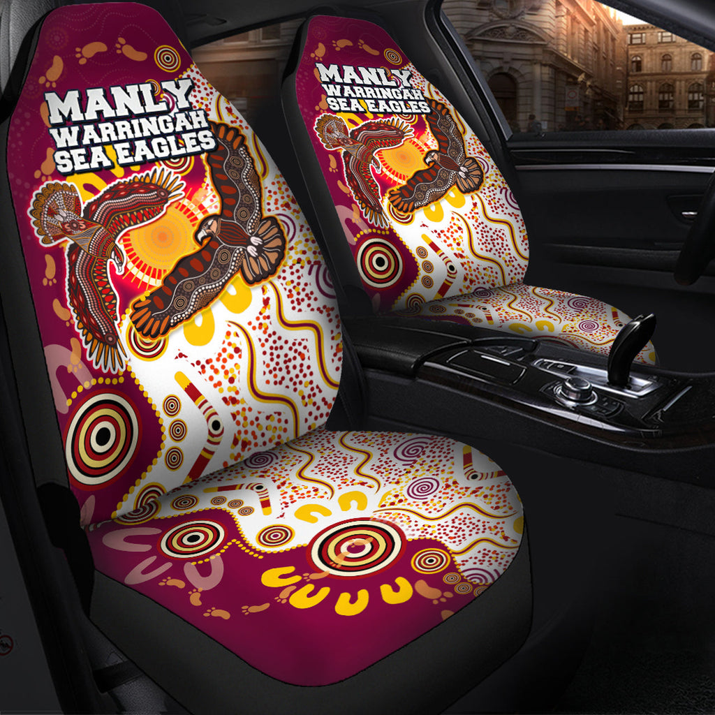 sea-eagles-aboriginal-rugby-car-seat-cover-double-sea-eagles-with-tribal-sun-and-footprints