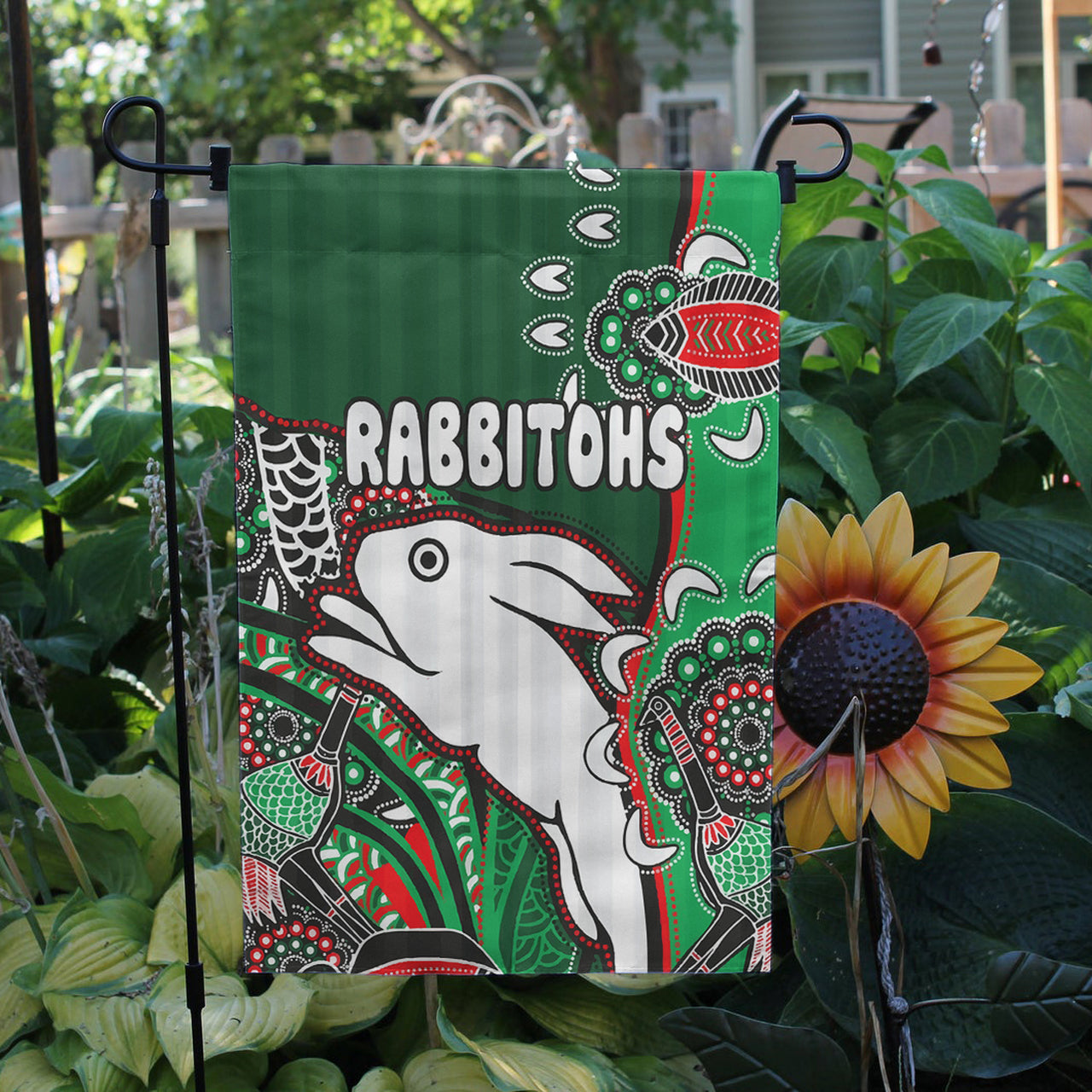 south-sydney-rabbitohs-rugby-flag-indigenous-dreaming-rabbitohs