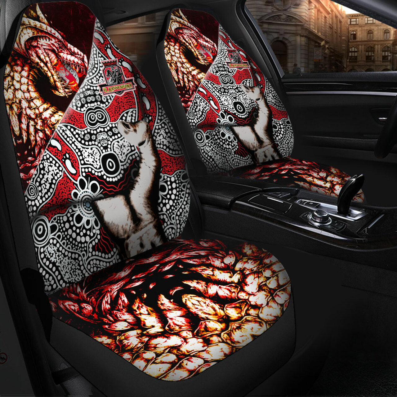 st-george-rugby-indigenous-custom-patronage-car-seat-cover-st-george-illawarra-dragons-bloods-in-my-veins