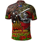 knights-rugby-polo-shirt-custom-anzac-kinghts-with-remembrance-poppy-and-indigenous-patterns-polo-shirt