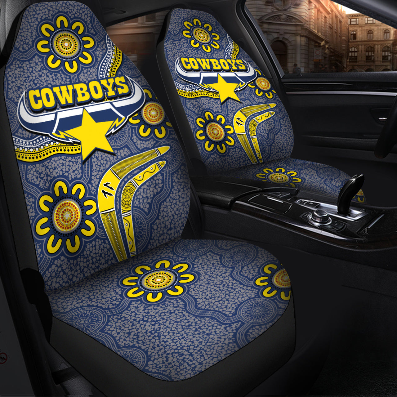 cowboys-rugby-car-seat-covers-aboriginal-boomerang-cowboys-car-seat-covers