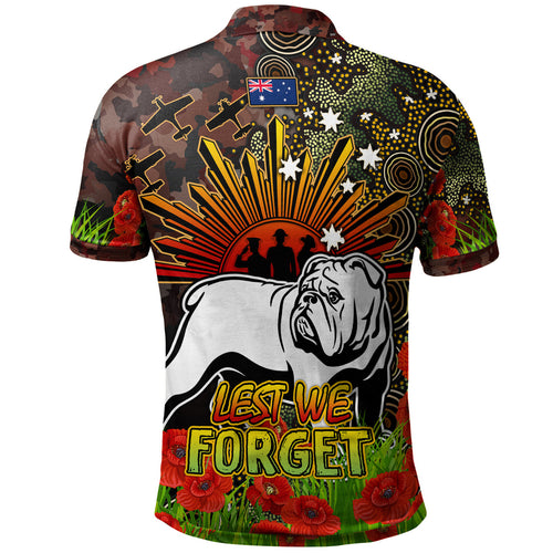 bulldogs-rugby-polo-shirt-anzac-bulldog-with-remembrance-poppy-and-indigenous-patterns-polo-shirt