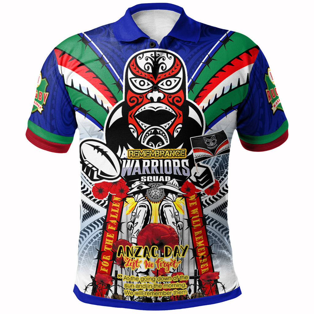 warriors-rugby-custom-anzac-polo-shirt-remembrance-warriors-with-maori-mask-and-aboriginal-patterns-home-and-away