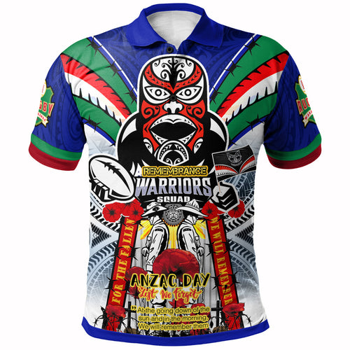 warriors-rugby-custom-anzac-polo-shirt-remembrance-warriors-with-maori-mask-and-aboriginal-patterns-home-and-away