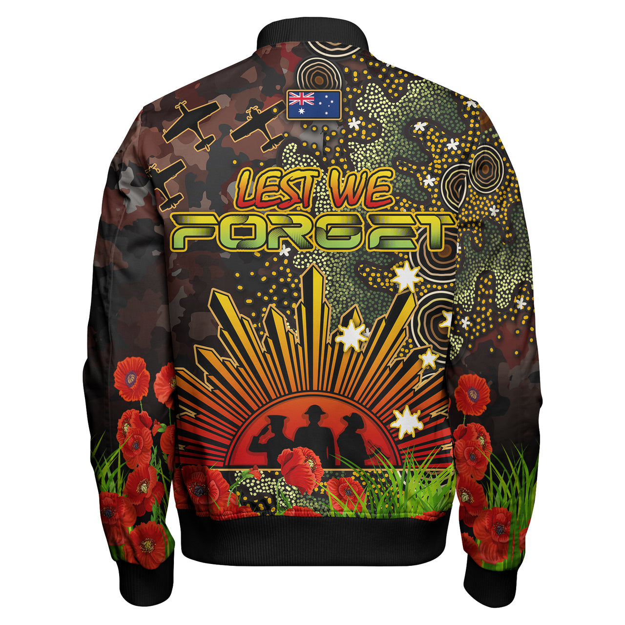 all-stars-rugby-bomber-jacket-custom-anzac-all-stars-with-remembrance-poppy-and-indigenous-patterns-bomber-jacket