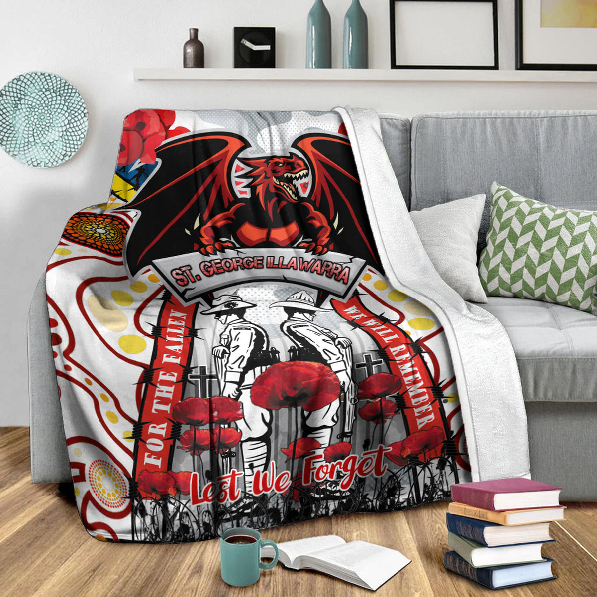 st-george-rugby-anzac-day-watercolour-custom-blanket-remembrance-dragons-with-poppy-flower