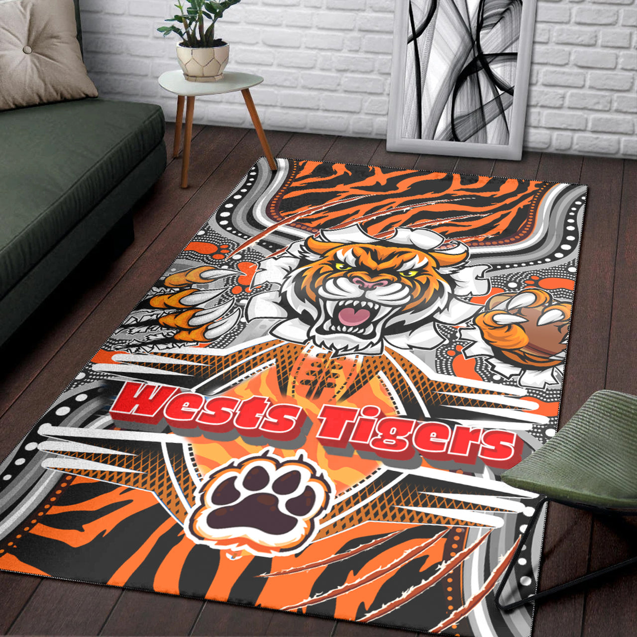 tigers-rugby-aboriginal-area-rug-custom-indigenous-super-wests-tigers-scratch-style