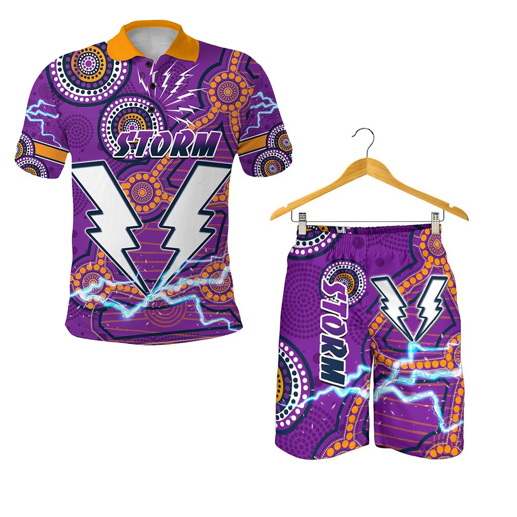 combo-polo-shirt-and-men-short-storm-melbourne-indigenous-thunder