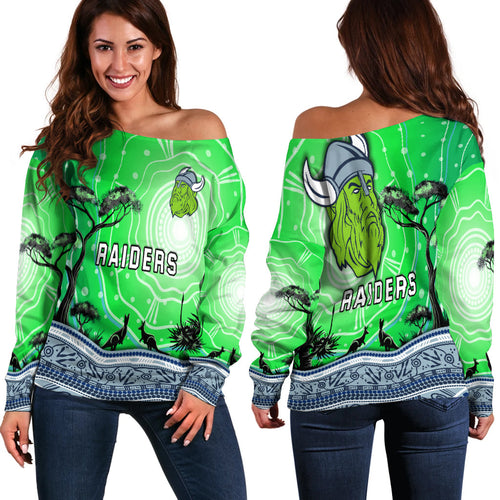 Raiders Indigenous Off Shoulder Sweater LT13 - Vibe Hoodie