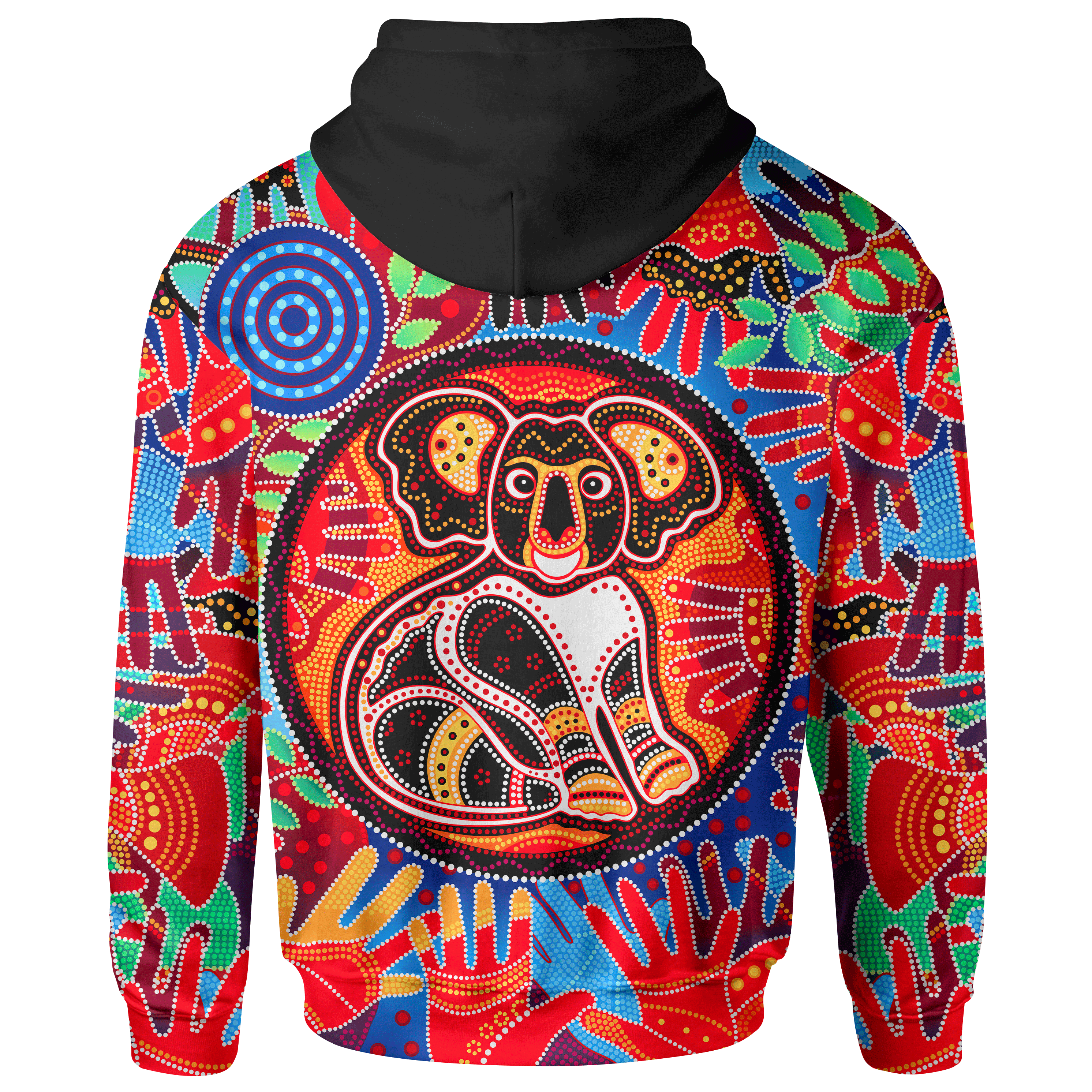 aboriginal-hoodie-koala-and-hand-art-dot-painting-hoodie