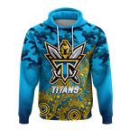 Titans Rugby ANZAC Day Camouflage Indigenous Art Hoodie - LT12