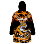 Tigers Rugby ANZAC Day Camouflage Indigenous Art Wearable Blanket Hoodie - LT12