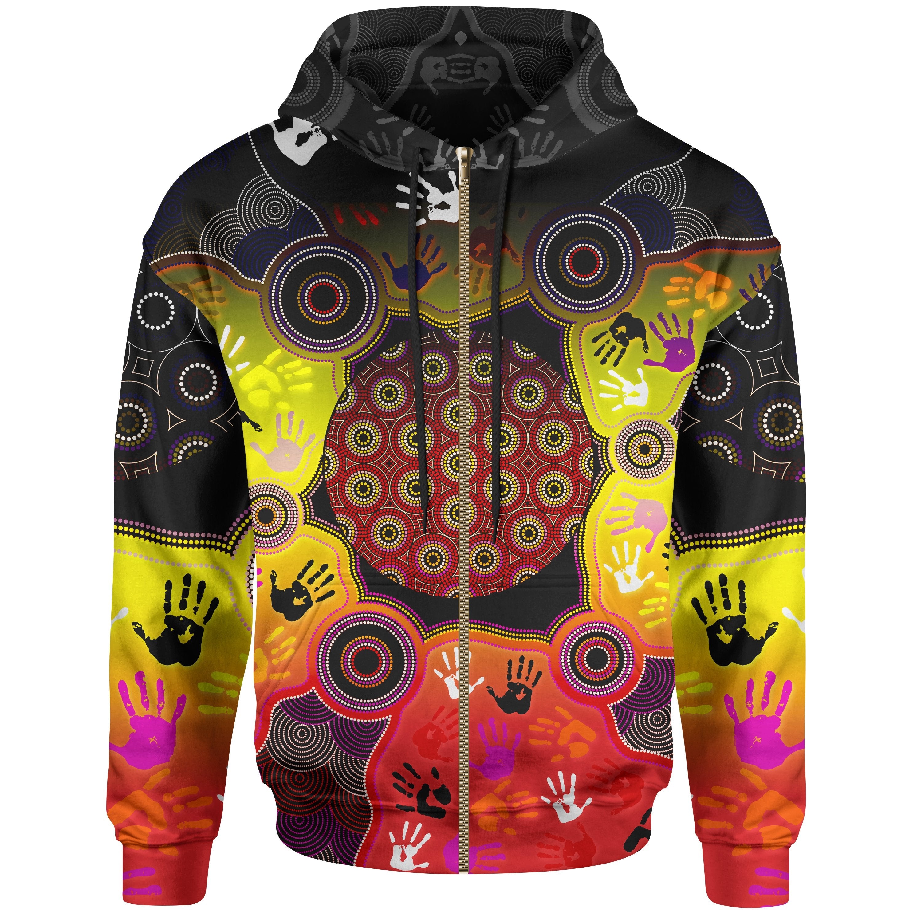 kid-aboriginal-zip-up-hoodie-indigenous-circle-dot-painting-hand-art