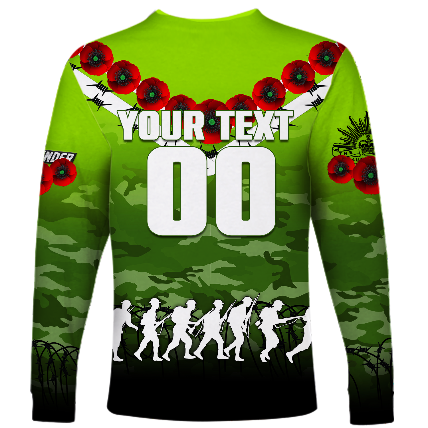 custom-personalised-sydney-thunder-anzac-2022-long-sleeve-shirt-camouflage-with-poppy
