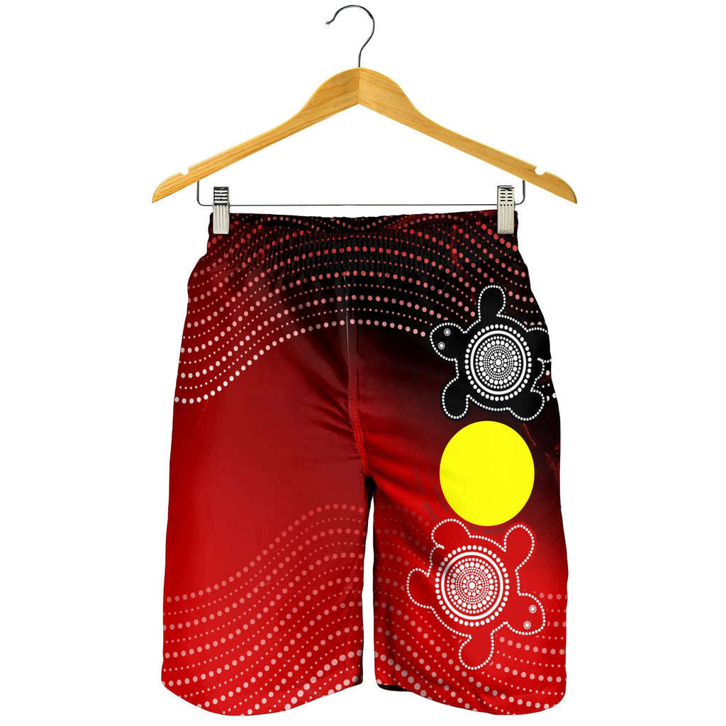 aboriginal-mens-shorts-indigenous-circle-dot-painting-style