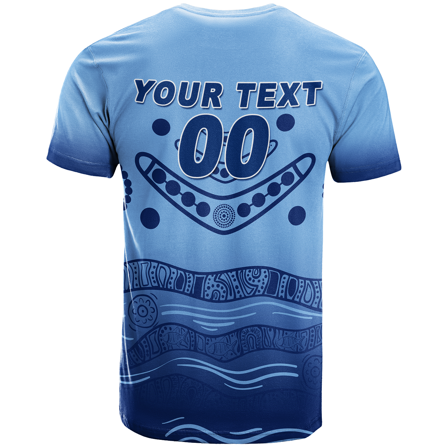 (Custom Personalised) New South Wales Blues Aboriginal Indigenous T-Shirt - LT12