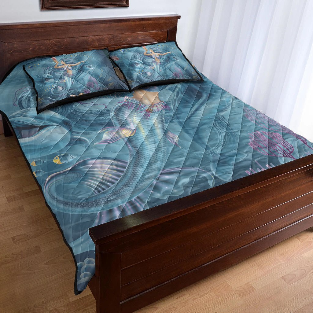 quilt-bed-set-australia-beautiful-mermaid-with-dolphin