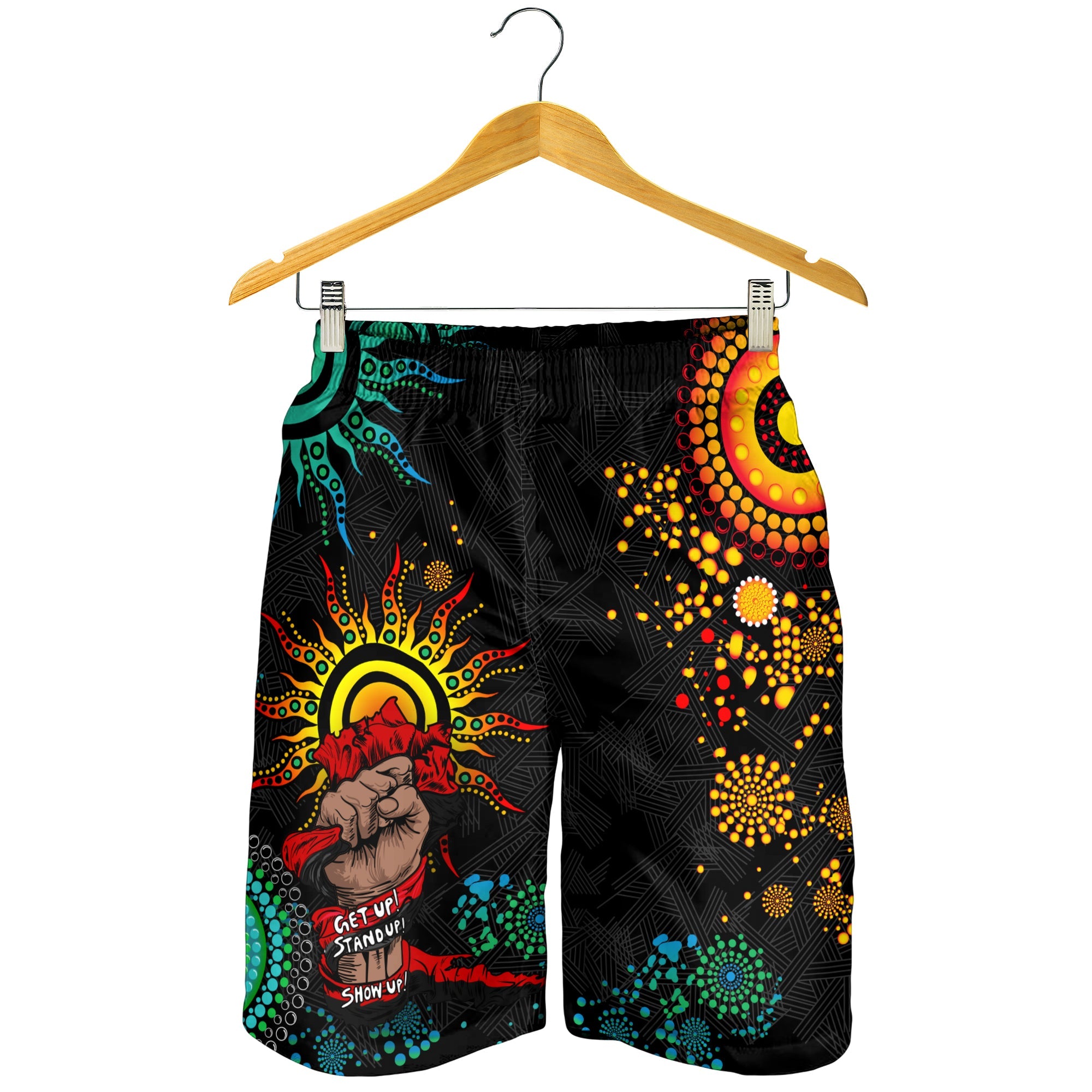 NAIDOC Week 2022 Aboriginal Art Unique Men Short - LT12