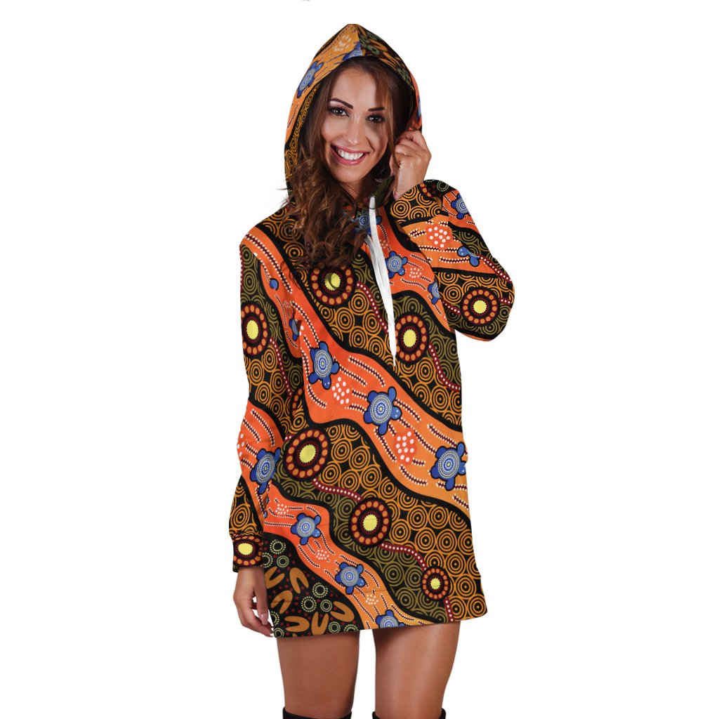 hoodie-dress-aboriginal-dot-unique-style-turtle