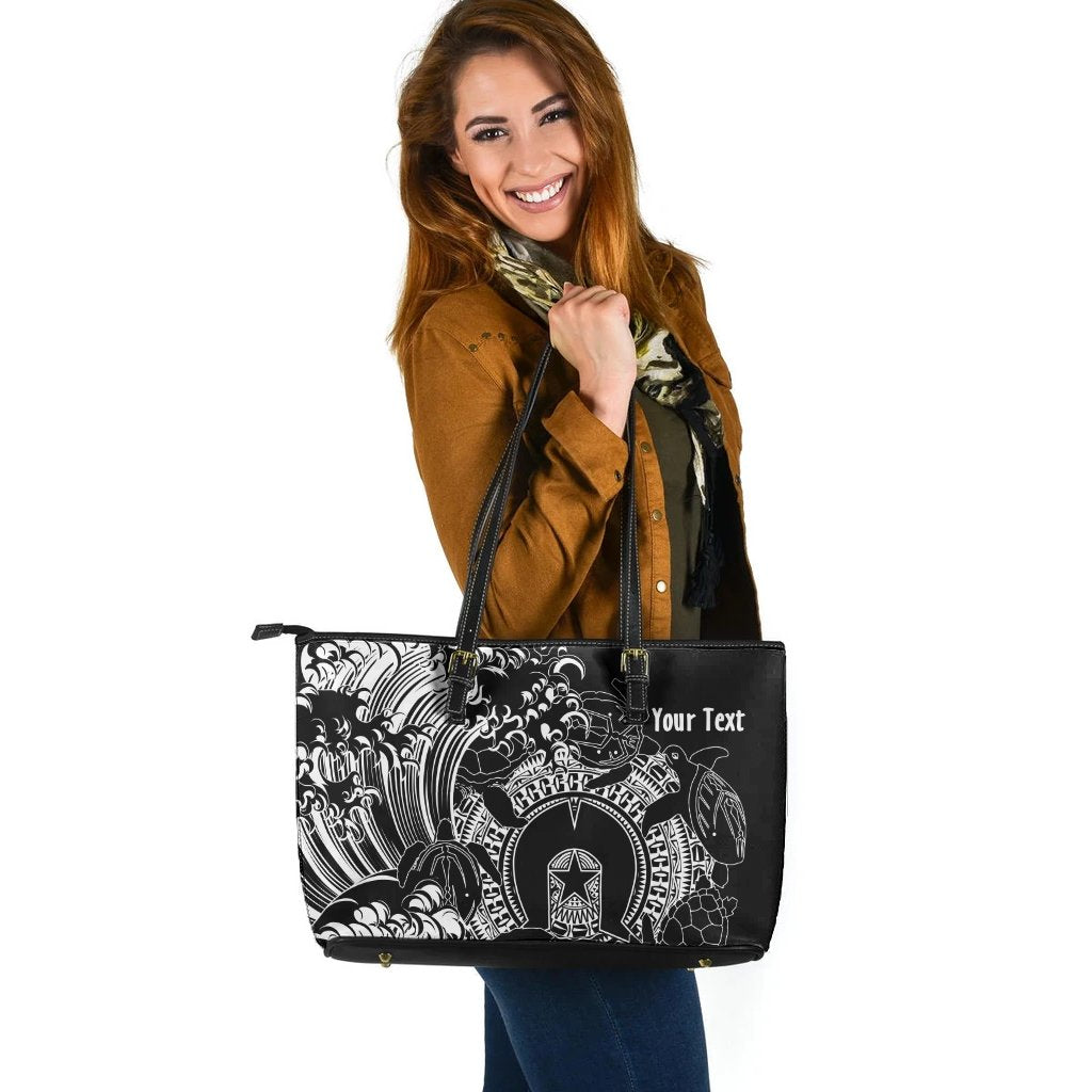 customaboriginal-leather-tote-bag-torres-strait-islands-in-wave-black