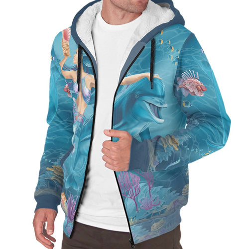 sherpa-hoodie-australia-beautiful-mermaid-with-dolphin