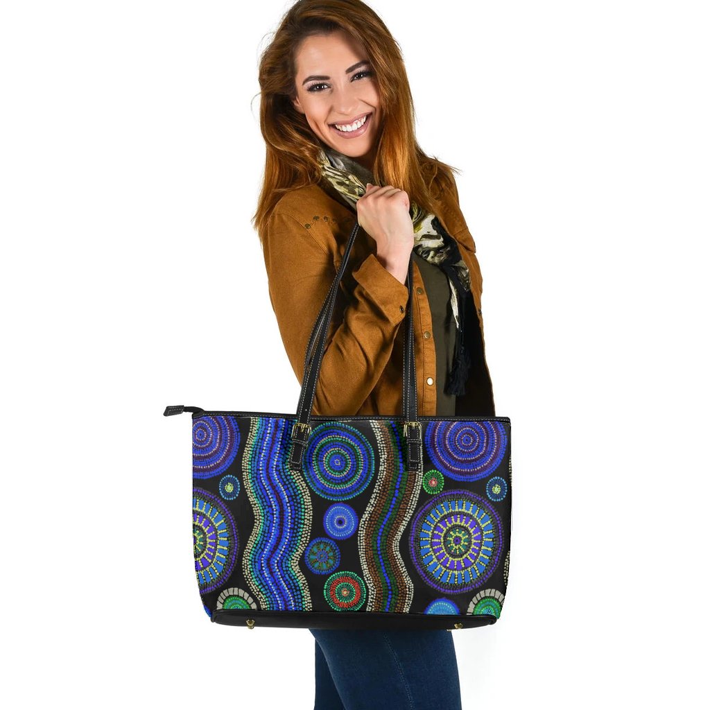 luggage-tote-aboriginal-dot-unique-style-blue