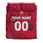 custom-personalisedwestern-sydney-wanderers-bedding-set-indigenous-dot-painting-art